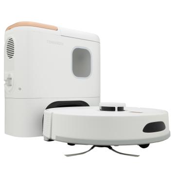 TORNADO VCRMCWC 5-in-1 Pet Robot Vacuum with Self-Emptying Base, Laser Navigation & Grooming Kit