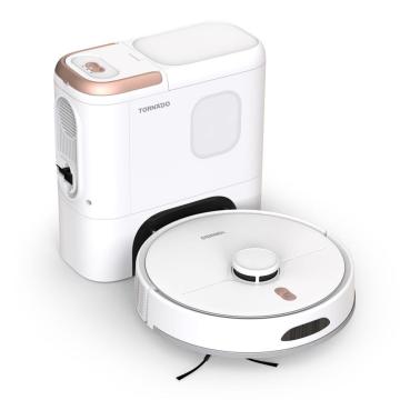 TORNADO VCRMCWC6 5-in-1 Pet Robot Vacuum with Self-Emptying Base, Laser Navigation & Grooming Kit