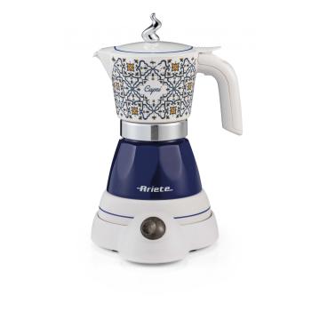 Ariete 1358 Moka Aroma Capri, Electric moka pot, 400W, 2/4 cups, Cordless, Auto-shutoff function, Keep-warm function